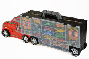 Sunkvežimis su metaliniais automobiliais, 11 vnt kaina ir informacija | Žaislai berniukams | pigu.lt