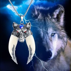 Ожерелье с головой волка цена и информация | Мужские украшения | pigu.lt