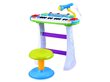 Pianinas su mikrofonu ir kėdute, mėlyna kaina ir informacija | Lavinamieji žaislai | pigu.lt