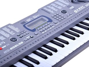 Pianinas su mikrofonu Keyboard MQ-808USB, 54 klavišai kaina ir informacija | Lavinamieji žaislai | pigu.lt