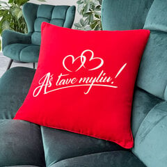 Dekoratyvinė pagalvėlė Aš tave myliu, raudona kaina ir informacija | Originalios pagalvės, užvalkalai | pigu.lt