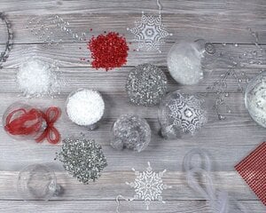 Plastikinis skaidrus eglutės žaisliukas, 6 cm kaina ir informacija | Kalėdinės dekoracijos | pigu.lt