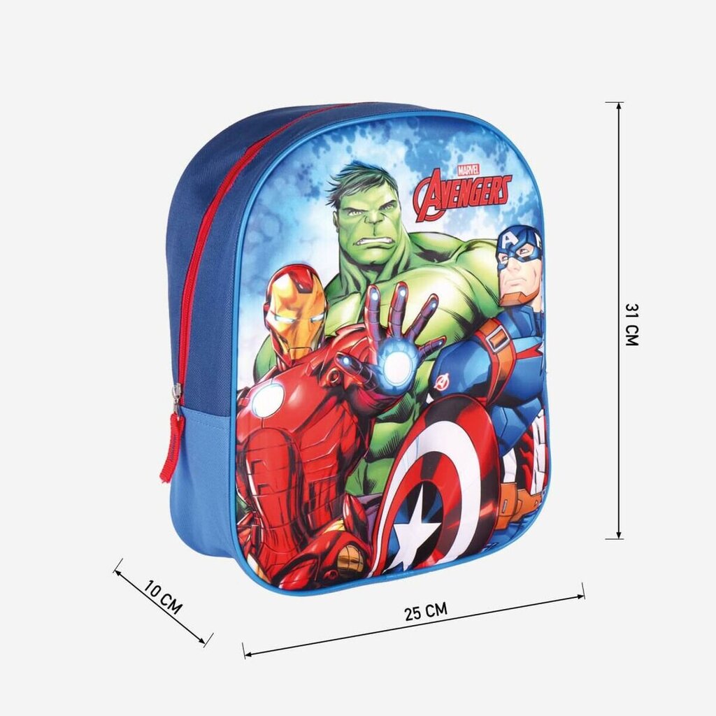 Mokyklinis krepšys The Avengers, 25 x 31 x 10 cm., mėlyna kaina ir informacija | Kuprinės mokyklai, sportiniai maišeliai | pigu.lt