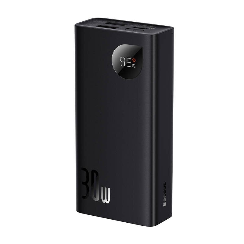 Baseus Adaman 2, 10000 mAh, 2xUSB, USB-C, 30W (black) kaina ir informacija | Atsarginiai maitinimo šaltiniai (power bank) | pigu.lt