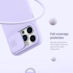 Nillkin CamShield Silicone Case skirtas Apple iPhone 14 Pro Max, mėlynas kaina ir informacija | Telefono dėklai | pigu.lt