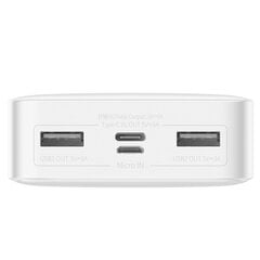 Baseus Bipow 20000mAh 15W white (Overseas Edition) + USB-A - Micro USB 0.25m white (PPBD050102) kaina ir informacija | Atsarginiai maitinimo šaltiniai (power bank) | pigu.lt