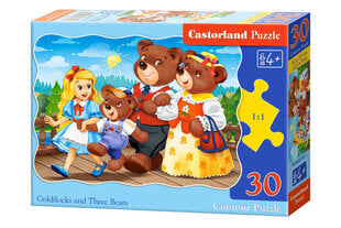 Dėlionė meškučiai Castorland Goldilocks and three Bears, 30 d. kaina ir informacija | Dėlionės (puzzle) | pigu.lt