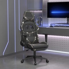 Masažinė žaidimų kėdė, juoda/kamufliažinė, dirbtinė oda kaina ir informacija | Biuro kėdės | pigu.lt