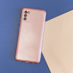 Metallic Samsung Galaxy A22 5G pink kaina ir informacija | Telefono dėklai | pigu.lt