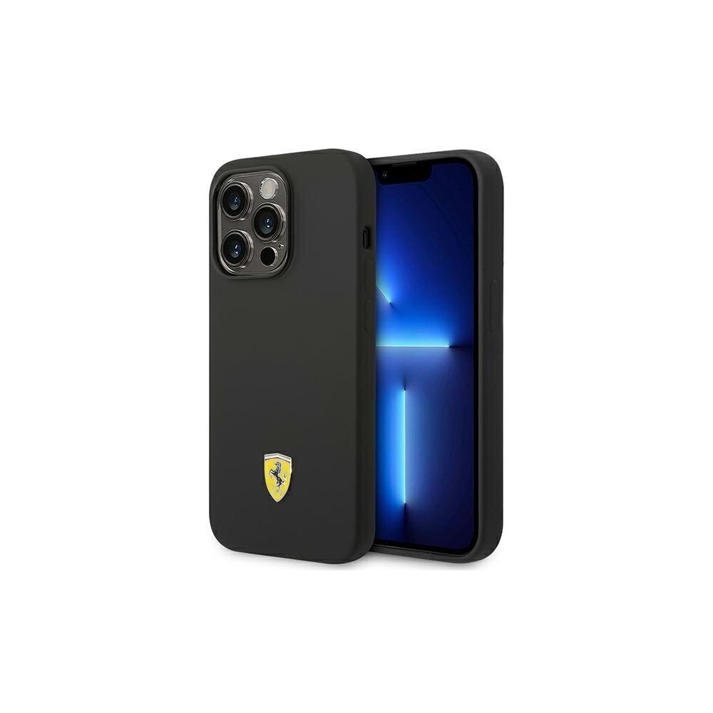 Ferrari iPhone 14 Pro Max 6,7&quot; FEHCP14XSIBBK black Metal Logo цена и информация | Telefono dėklai | pigu.lt