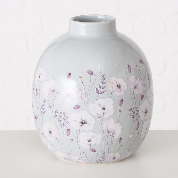 Boltze keramikinė rankų darbo vaza 17 cm kaina ir informacija | Vazos | pigu.lt