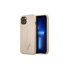 Guess iPhone 14 Pro Max 6,7&quot; GUHCP14XPSATLE beige HC Saffiano PU Triangle цена и информация | Чехлы для телефонов | pigu.lt