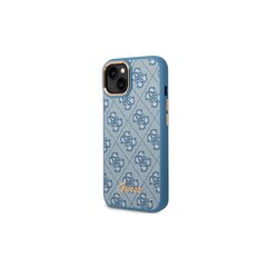 Guess iPhone 14 Plus 6,7&quot; GUHCP14MHG4SHB blue hard 4G Vintage Gold Logo kaina ir informacija | Telefono dėklai | pigu.lt