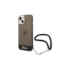 Guess iPhone 14 Plus 6,7&quot; GUHCP14MHGCOHK black Translucent Pearl Strap kaina ir informacija | Telefono dėklai | pigu.lt