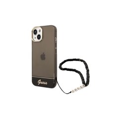 Guess GUHCP14SHGCOHK iPhone 14 6,1" czarny|black hardcase Translucent Pearl Strap цена и информация | Чехлы для телефонов | pigu.lt