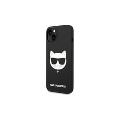 Karl Lagerfeld iPhone 14 Plus 6,7&quot; KLHMP14MSLCHBK black Choupette Head Magsafe kaina ir informacija | Telefono dėklai | pigu.lt