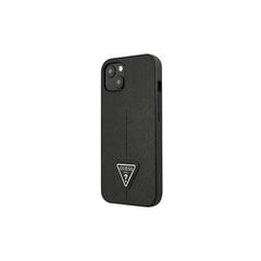 Guess iPhone 14 Pro 6,1&quot; GUHCP14LPSATLK black HC Saffiano PU Triangle цена и информация | Чехлы для телефонов | pigu.lt