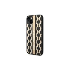 Karl Lagerfeld iPhone 14 Pro 6,1&quot; KLHCP14LPGKLSKW brown HC PU Monogram Stripe kaina ir informacija | Telefono dėklai | pigu.lt