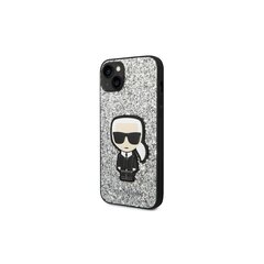 Karl Lagerfeld iPhone 14 Pro 6,1&quot; KLHCP14LGFKPG silver HC Flakes Ikonik цена и информация | Чехлы для телефонов | pigu.lt
