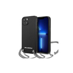 Karl Lagerfeld KLHCP13SPMK iPhone 13 mini 5,4" hardcase czarny|black Leather Textured and Chain цена и информация | Чехлы для телефонов | pigu.lt