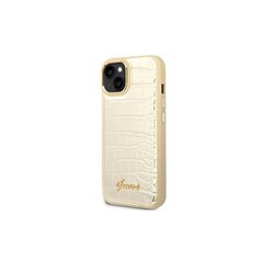 Guess iPhone 14 6,1&quot; GUHCP14SHGCRHD gold Croco Collection цена и информация | Чехлы для телефонов | pigu.lt