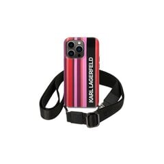 Karl Lagefeld iPhone 14 Pro Max 6,7&quot; KLHCP14XSTSTP pink Color Stripes Strap цена и информация | Чехлы для телефонов | pigu.lt