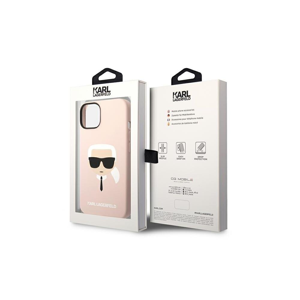 Karl Lagerfeld iPhone 14 6,1&quot; KLHMP14SSLKHLP light rose Karl`s Head Magsafe kaina ir informacija | Telefono dėklai | pigu.lt