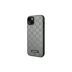 Karl Lagerfeld iPhone 14 Pro 6,1&quot; KLHCP14LSAKLHPG grey HC PU Mono Metal kaina ir informacija | Telefono dėklai | pigu.lt