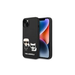 Karl Lagerfeld MagSafe Compatible Case Liquid Silicone Karl and Choupette for iPhone 14 Pro Black цена и информация | Чехлы для телефонов | pigu.lt