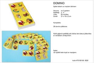 Stalo žaidimas Domino vaikams - 28 kortelės kaina ir informacija | Stalo žaidimai, galvosūkiai | pigu.lt