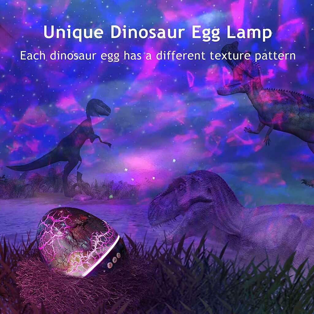 Dinozauro kiaušinis - VONIVI Žvaigždžių projektorius, spalvotas kaina ir informacija | Dekoracijos šventėms | pigu.lt