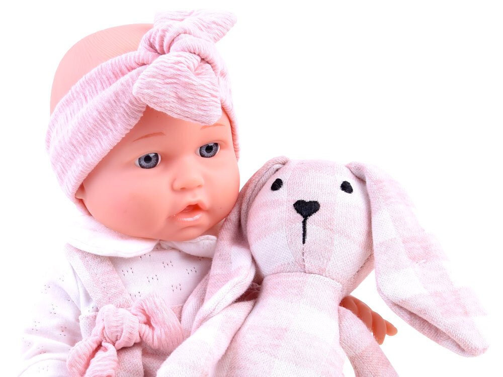 Lėlė kūdikis su pliušiniu zuikučiu kaina ir informacija | Žaislai mergaitėms | pigu.lt