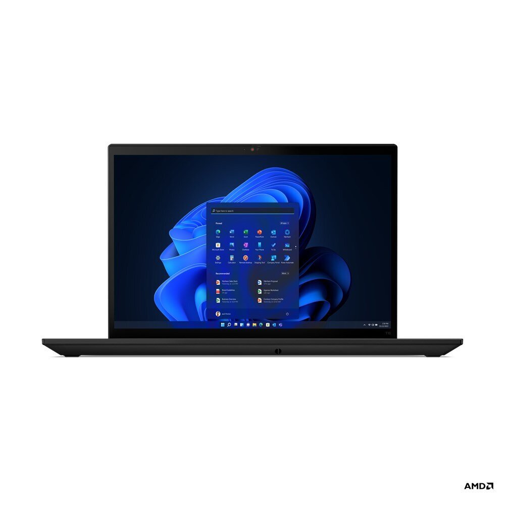 Lenovo ThinkPad T16 16" WUXGA AMD Ryzen 7 PRO 6850U 16 GB LPDDR5-SDRAM 512 GB SSD Wi-Fi 6E Windows 11 Pro цена и информация | Nešiojami kompiuteriai | pigu.lt