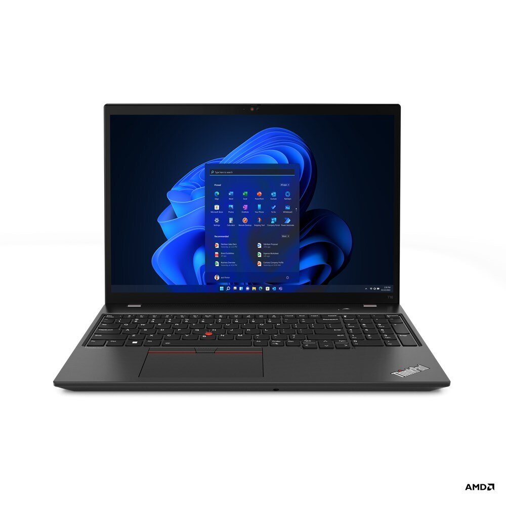 Lenovo ThinkPad T16 16" WUXGA AMD Ryzen 7 PRO 6850U 16 GB LPDDR5-SDRAM 512 GB SSD Wi-Fi 6E Windows 11 Pro цена и информация | Nešiojami kompiuteriai | pigu.lt