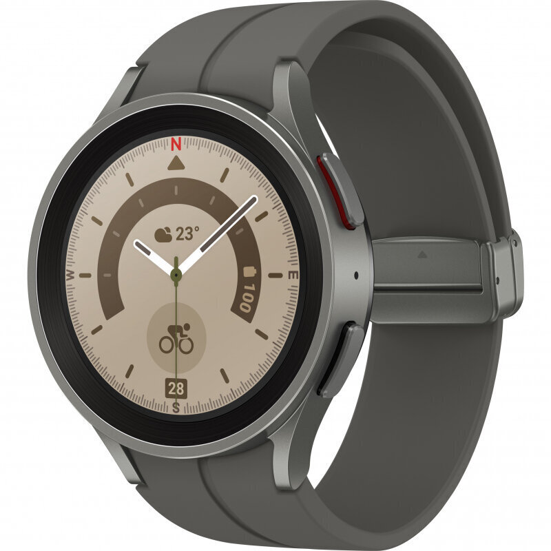 Samsung Galaxy Watch 5 Pro (LTE,45 mm), Titanium SM-R925FZTAEUB kaina ir informacija | Išmanieji laikrodžiai (smartwatch) | pigu.lt
