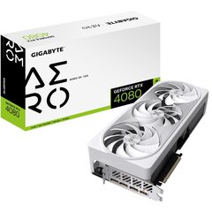 Gigabyte NVIDIA GeForce RTX 4080, 16 GB|GDDR6X|256 bit|PCIE 4.0 16x|GPU 2505 MHz|1xHDMI|3xDisplayPort|GV-N4080AEROOC-16GD1.0 kaina ir informacija | Vaizdo plokštės (GPU) | pigu.lt