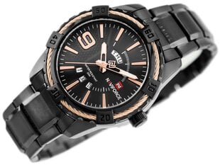 VYRIŠKAS LAIKRODIS NAVIFORCE - NF9117 (zn059c) - black/rosegold + box TAY8973 kaina ir informacija | Vyriški laikrodžiai | pigu.lt