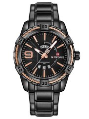 VYRIŠKAS LAIKRODIS NAVIFORCE - NF9117 (zn059c) - black/rosegold + box TAY8973 цена и информация | Мужские часы | pigu.lt