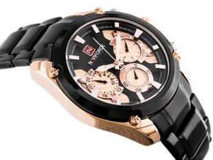 VYRIŠKAS LAIKRODIS NAVIFORCE - NF9113 (zn078c) - black/rosegold + box TAY12041 цена и информация | Мужские часы | pigu.lt