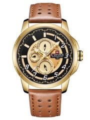 VYRIŠKAS LAIKRODIS NAVIFORCE - NF9142 (zn087c) gold/br. + BOX TAY12339 цена и информация | Мужские часы | pigu.lt