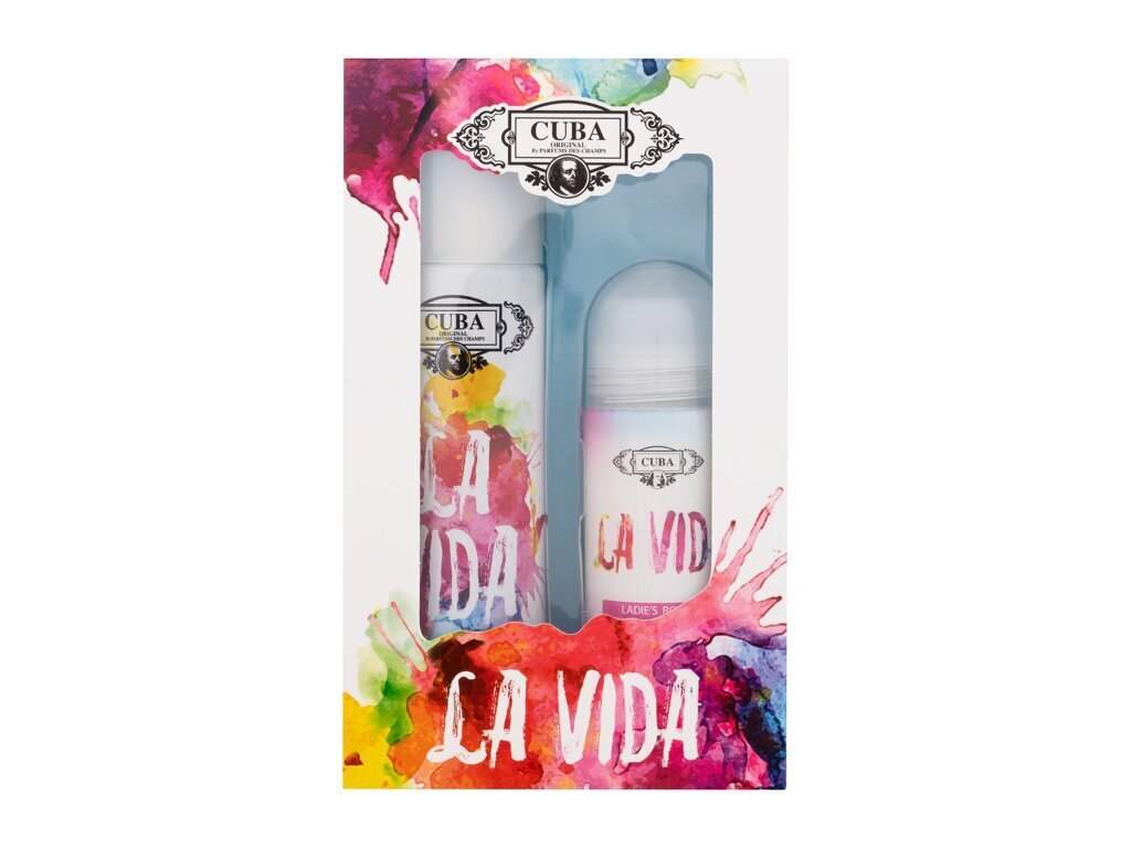 Rinkinys moterims Cuba La Vida: EDP 100 ml + rutulinis dezodorantas, 50 ml kaina ir informacija | Kvepalai moterims | pigu.lt