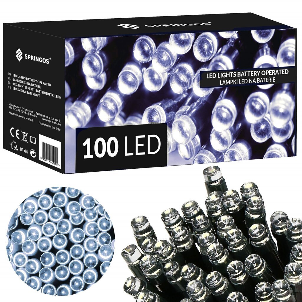 LED Girlianda 10 m, 100 LED kaina ir informacija | Girliandos | pigu.lt