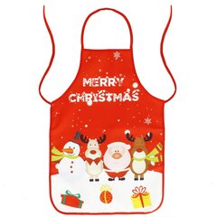 Kalėdinė prijuostė, raudona kaina ir informacija | Virtuviniai rankšluosčiai, pirštinės, prijuostės | pigu.lt