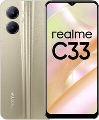 Realme C33 4/128GB Golden kaina ir informacija | Mobilieji telefonai | pigu.lt