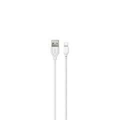 XO NB103 Прочный TPE Универсальный USB на USB-C (Type-C) Кабель данных и заряда 2.4A 2m Белый цена и информация | Кабели и провода | pigu.lt