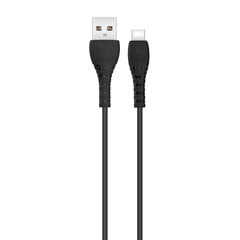 XO cable NB-Q165 USB - USB-C 1,0m 3A black цена и информация | Кабели и провода | pigu.lt