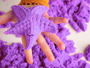 Kinetinis smėlis Tuban, 1kg, violetinis kaina ir informacija | Lavinamieji žaislai | pigu.lt