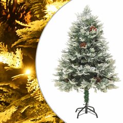 Kalėdų eglutė su LED/kankorėžiais, žalia, 120cm, PVC ir PE kaina ir informacija | Eglutės, vainikai, stovai | pigu.lt