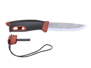 Morakniv Stovyklavimo peilis su ugnies skeltuvu Companion spark, 10,4 cm, raudonas цена и информация | Туристические ножи, многофункциональные приборы | pigu.lt