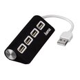 USB šakotuvas Hama 00012177, USB 2.0 x 4, juoda